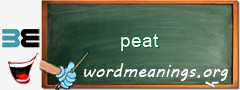 WordMeaning blackboard for peat